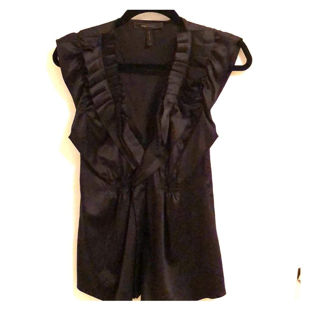 BCBG sleeveless black top